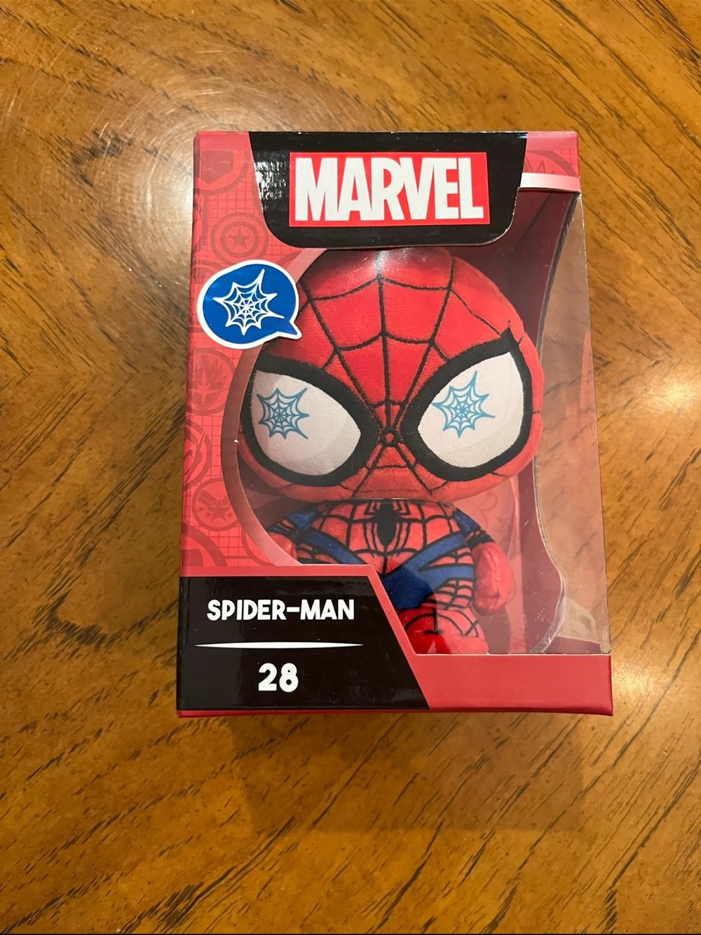 Marvel Eyecons Red & Blue Spider-Man Plush Figure. New! Collectible!